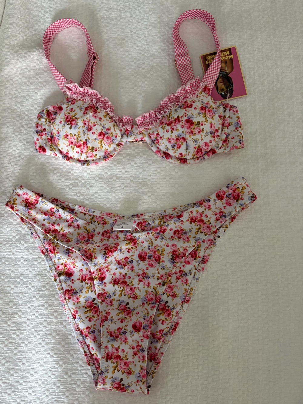 Floral pink bikini